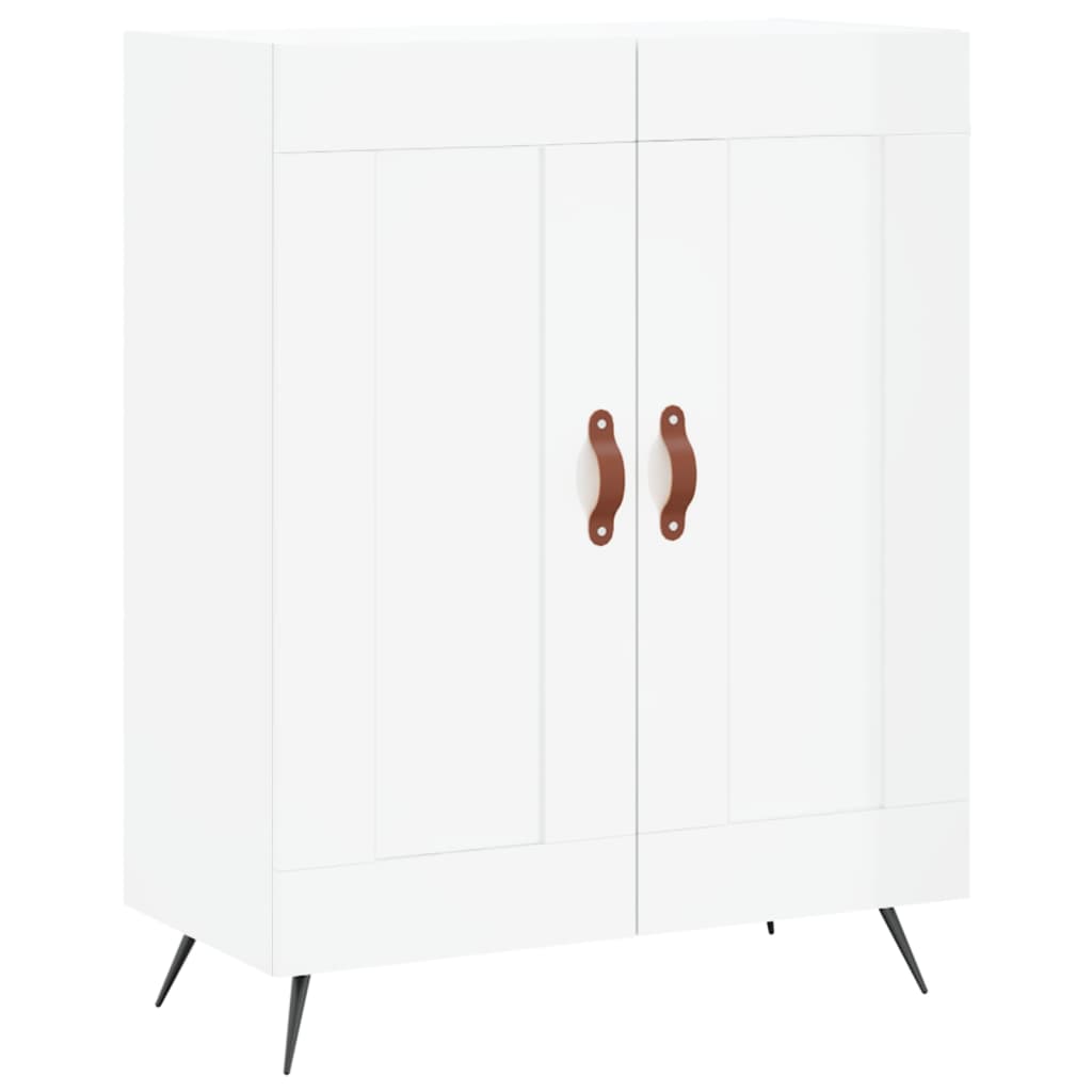 Buffet Blanc brillant 69,5x34x90 cm Bois d'ingénierie - XIOS
