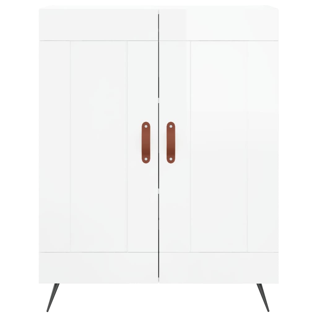 Buffet Blanc brillant 69,5x34x90 cm Bois d'ingénierie - XIOS