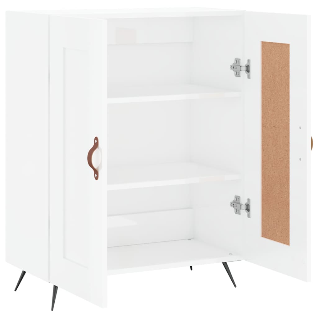 Buffet Blanc brillant 69,5x34x90 cm Bois d'ingénierie - XIOS