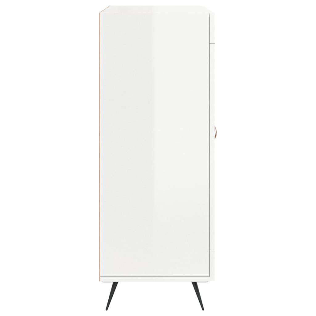 Buffet Blanc brillant 69,5x34x90 cm Bois d'ingénierie - XIOS