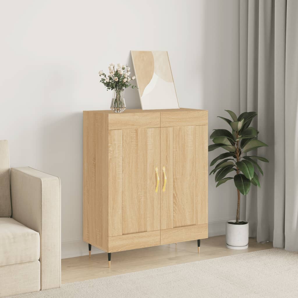 Buffet chêne sonoma 69,5x34x90 cm bois d'ingénierie - XIOS