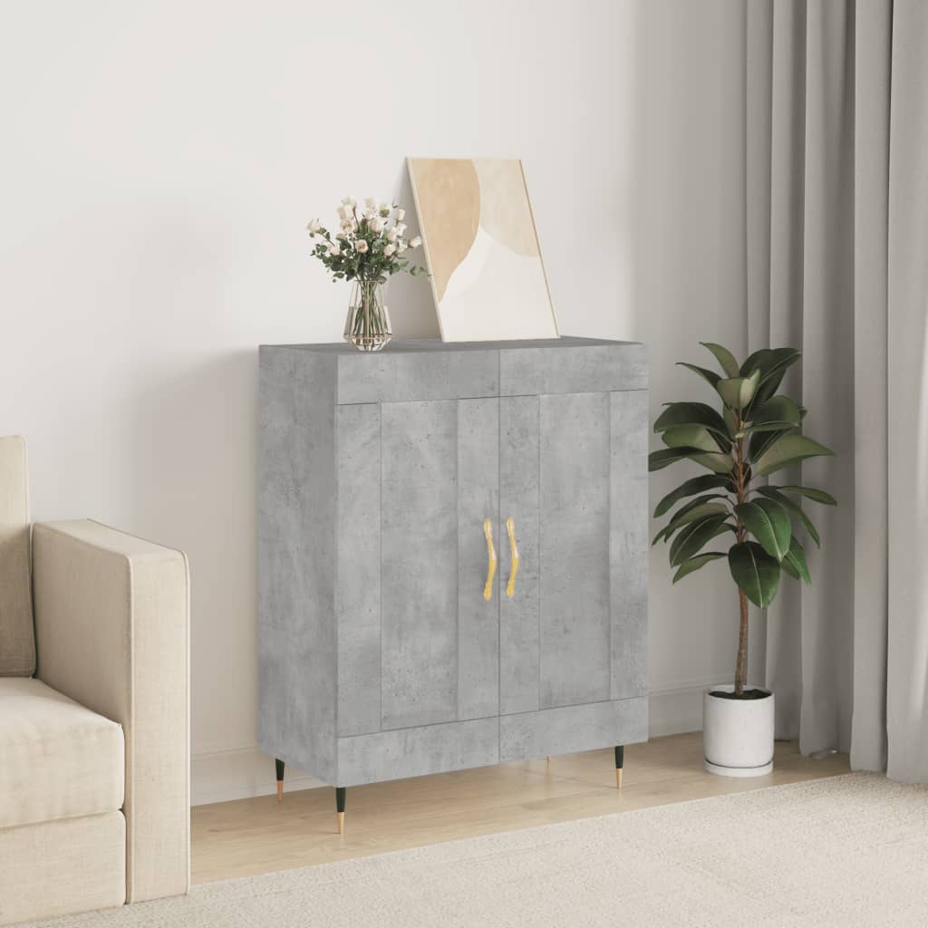 Buffet gris béton 69,5x34x90 cm bois d'ingénierie - XIOS