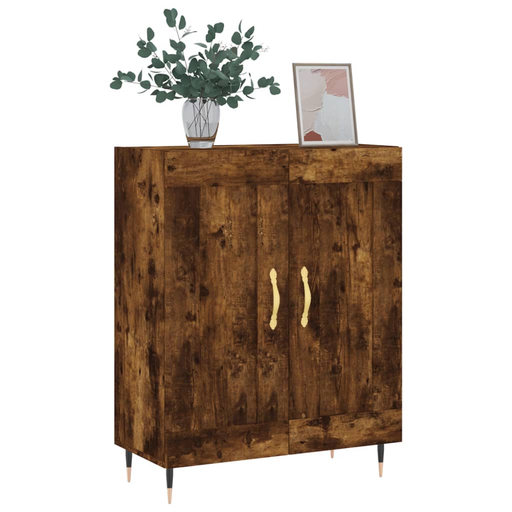 Buffet chêne fumé 69,5x34x90 cm bois d'ingénierie - XIOS