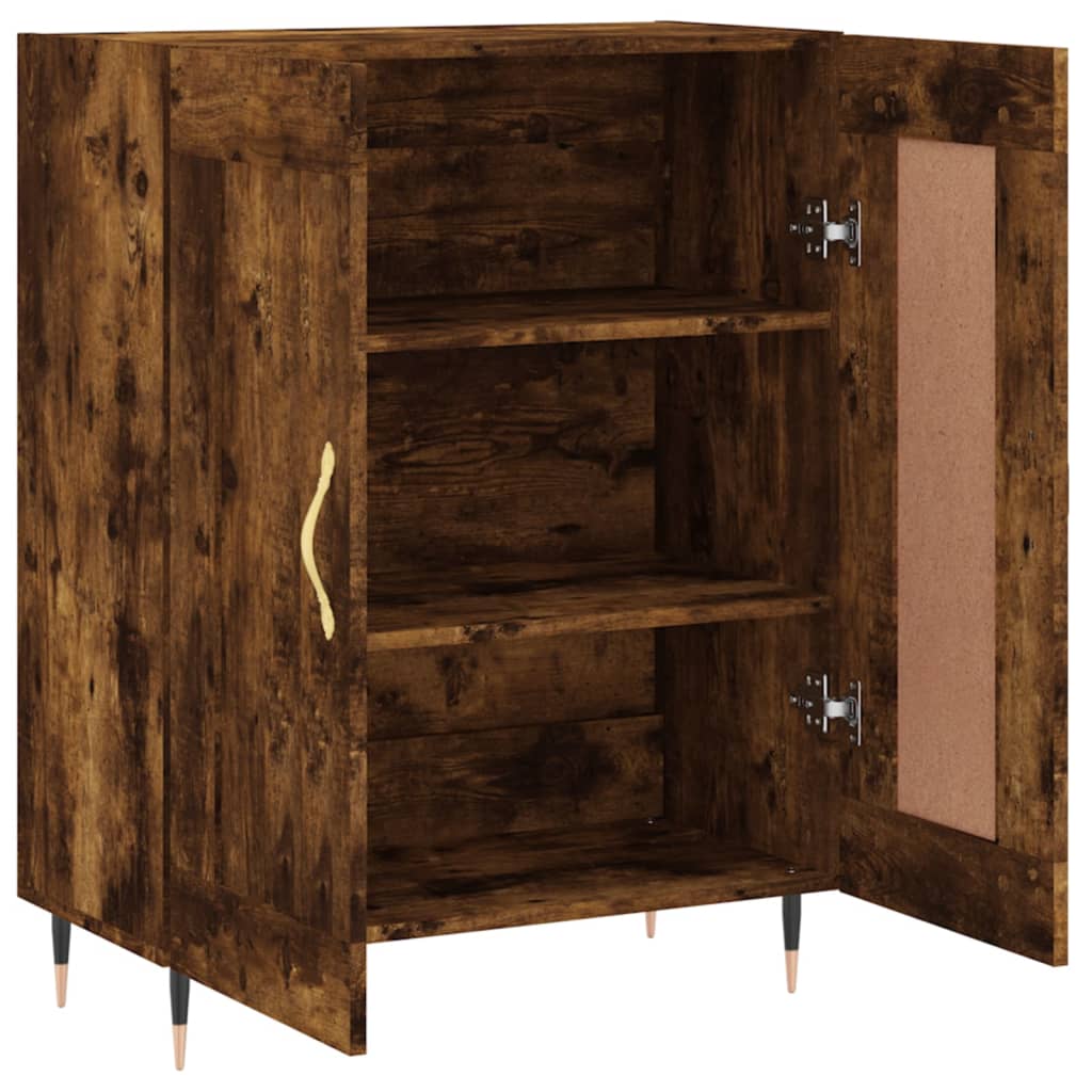 Buffet chêne fumé 69,5x34x90 cm bois d'ingénierie - XIOS