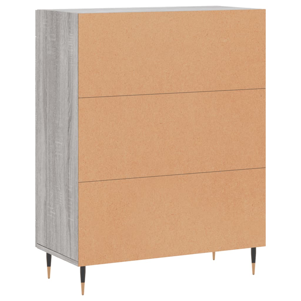 Buffet sonoma gris 69,5x34x90 cm bois d'ingénierie - XIOS
