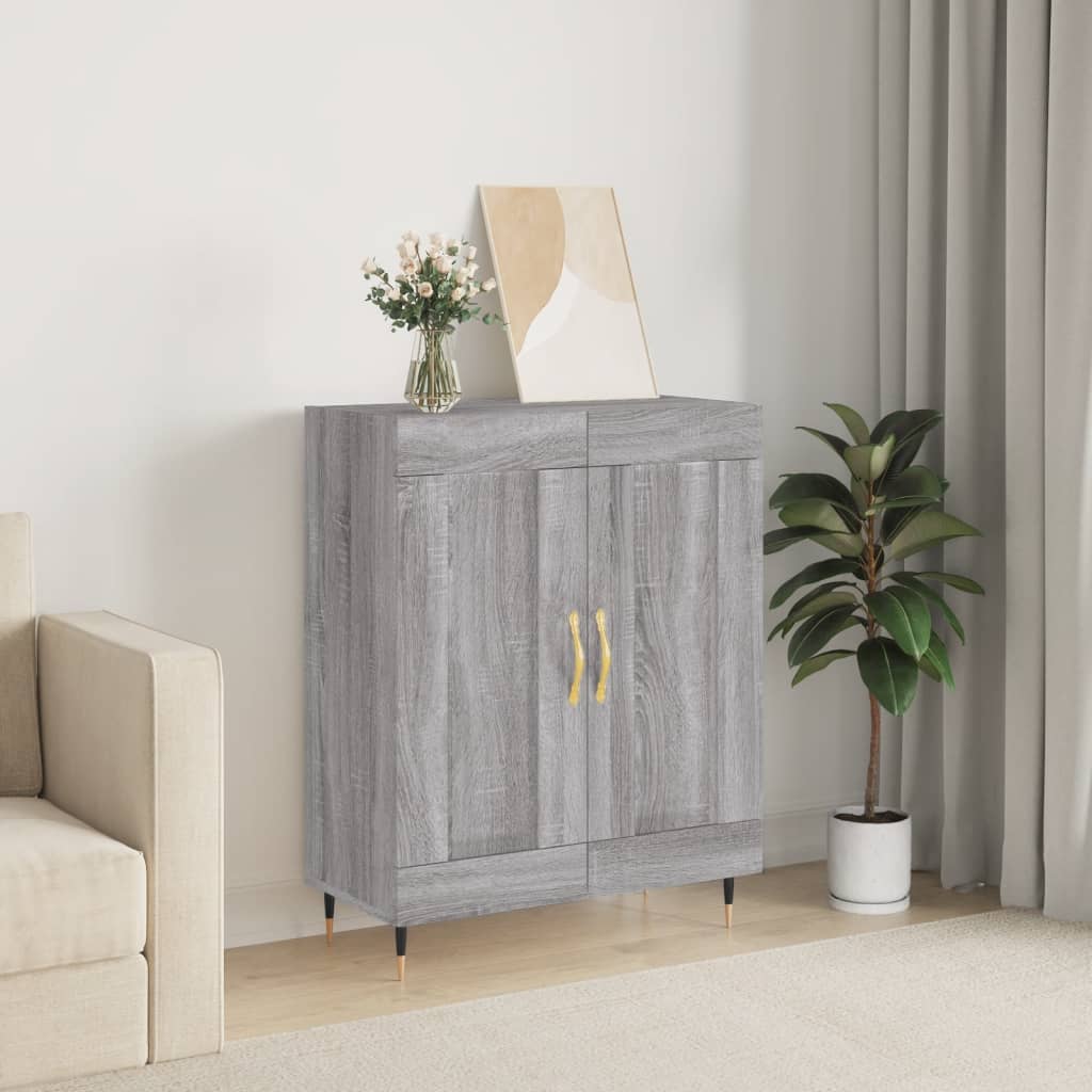 Buffet sonoma gris 69,5x34x90 cm bois d'ingénierie - XIOS