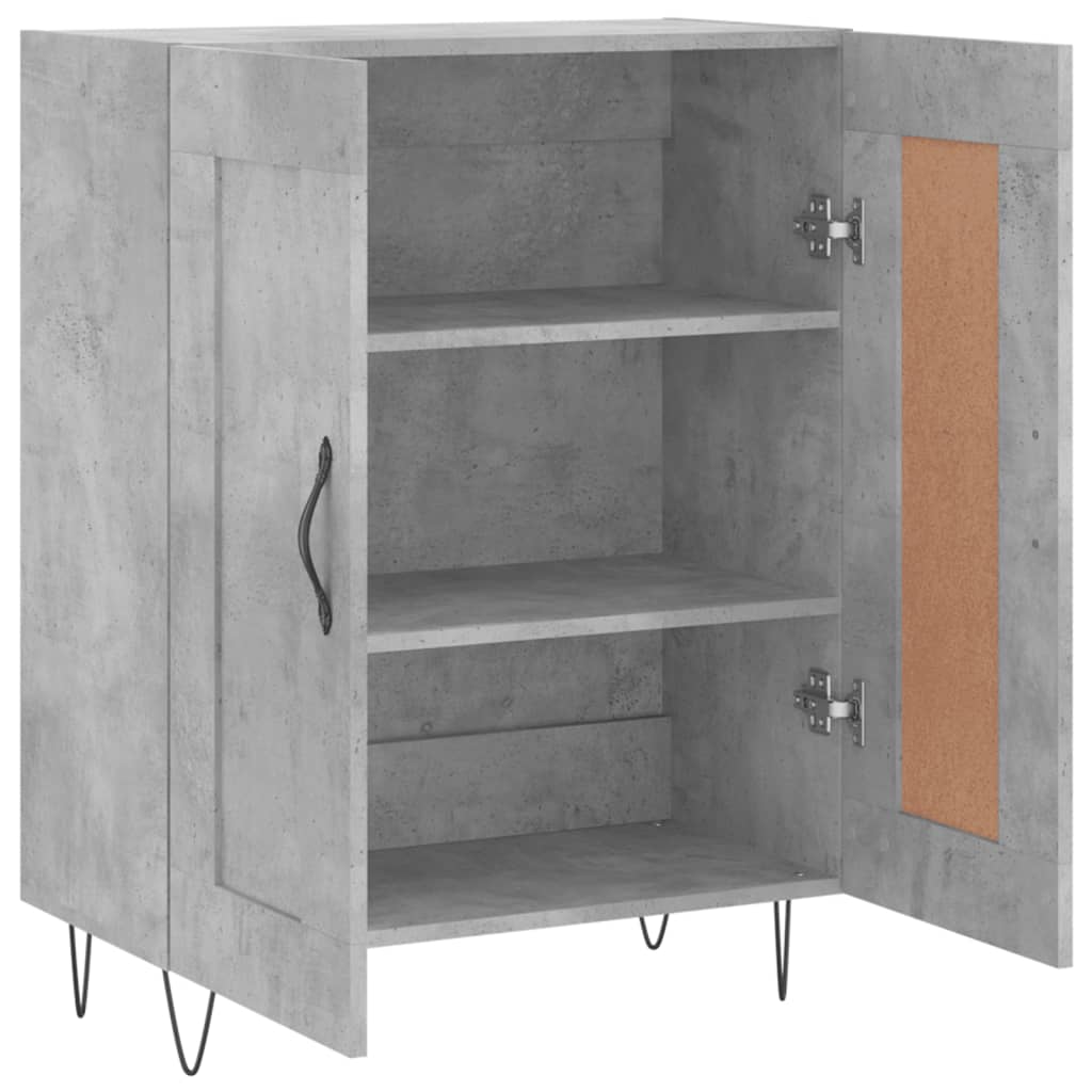Buffet gris béton 69,5x34x90 cm bois d'ingénierie - XIOS