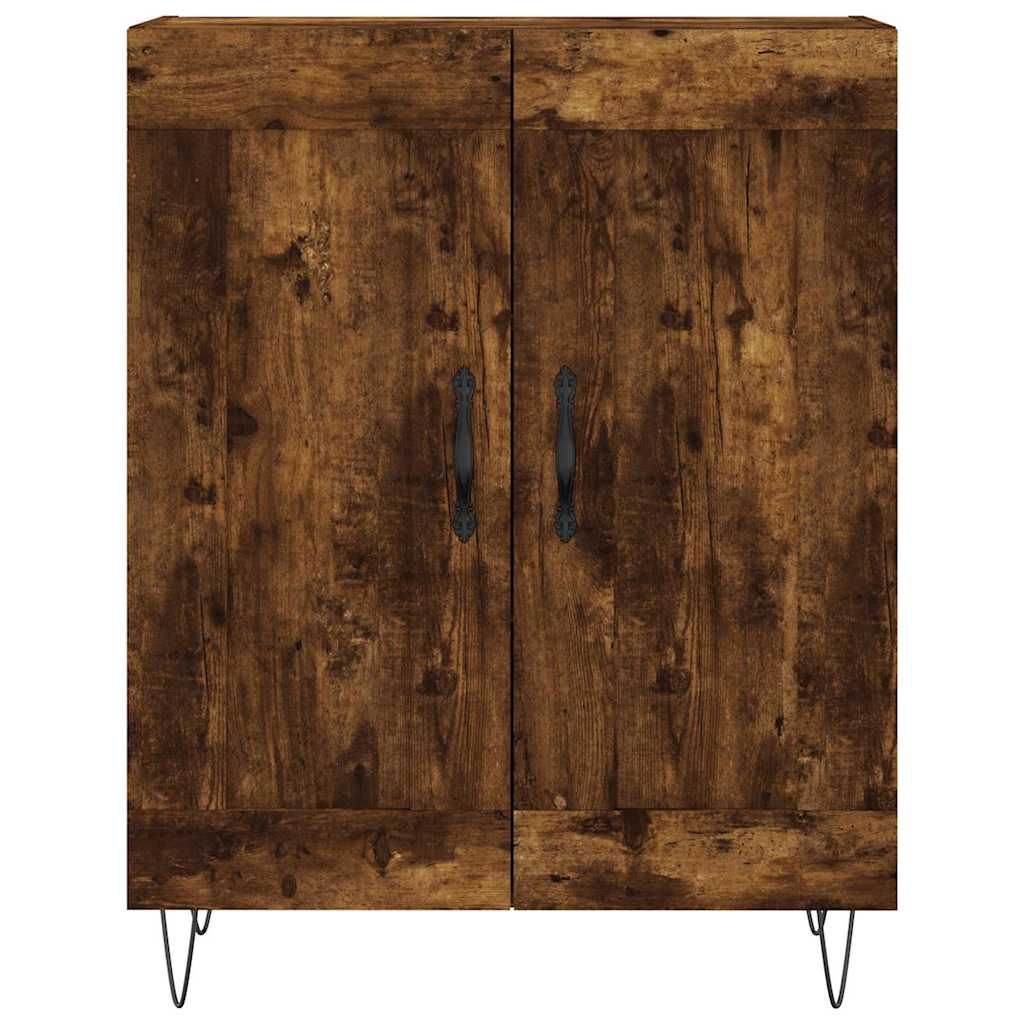 Buffet chêne fumé 69,5x34x90 cm bois d'ingénierie - XIOS