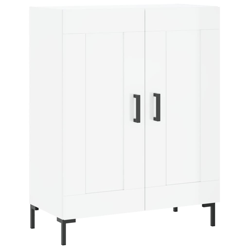 Buffet Blanc brillant 69,5x34x90 cm Bois d'ingénierie - XIOS