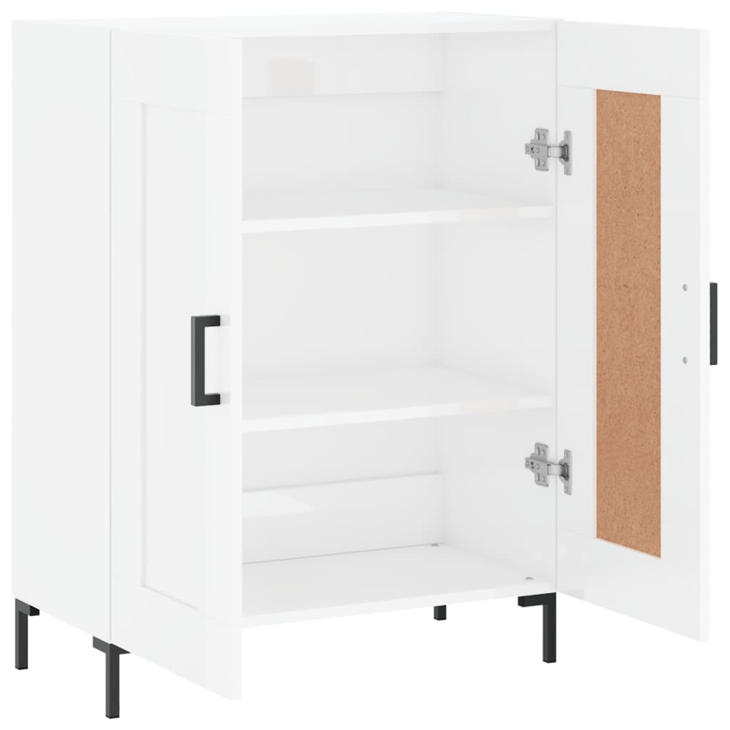 Buffet Blanc brillant 69,5x34x90 cm Bois d'ingénierie - XIOS