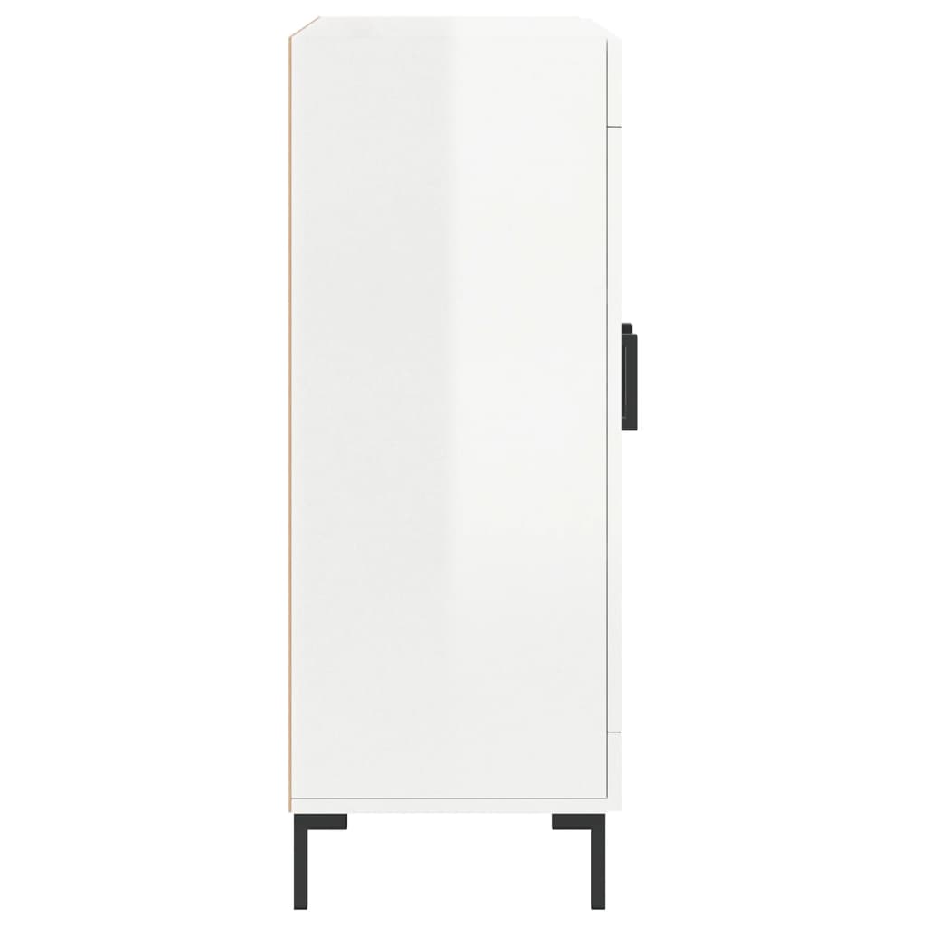 Buffet Blanc brillant 69,5x34x90 cm Bois d'ingénierie - XIOS