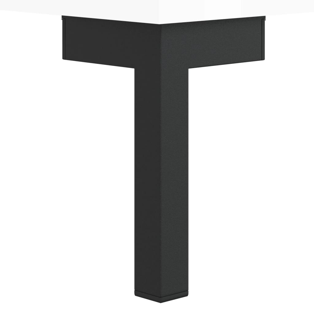 Buffet Blanc brillant 69,5x34x90 cm Bois d'ingénierie - XIOS