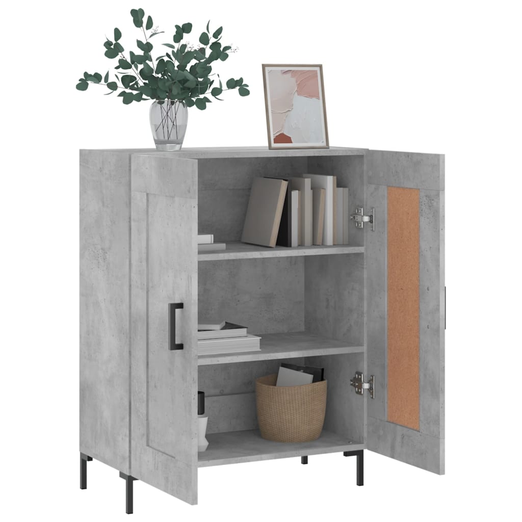 Buffet gris béton 69,5x34x90 cm bois d'ingénierie - XIOS