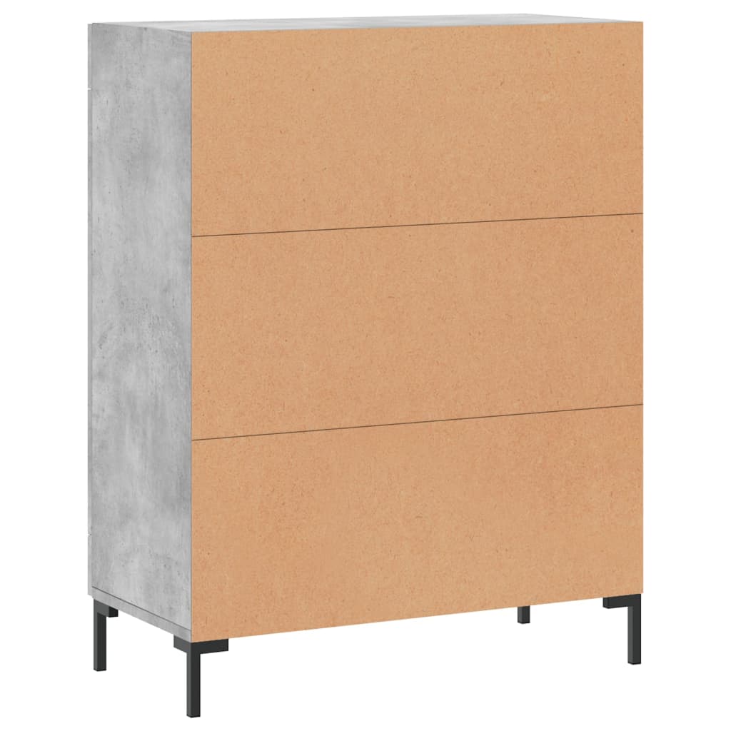 Buffet gris béton 69,5x34x90 cm bois d'ingénierie - XIOS