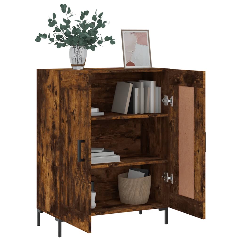 Buffet chêne fumé 69,5x34x90 cm bois d'ingénierie - XIOS