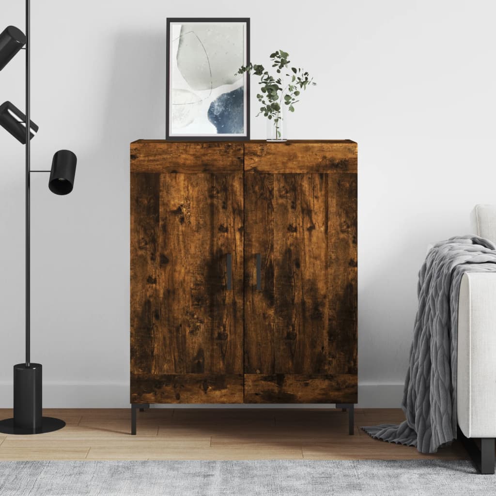 Buffet chêne fumé 69,5x34x90 cm bois d'ingénierie - XIOS