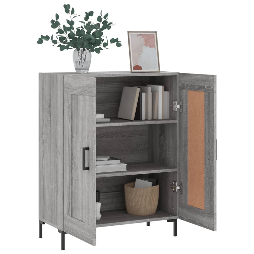 Buffet sonoma gris 69,5x34x90 cm bois d'ingénierie - XIOS