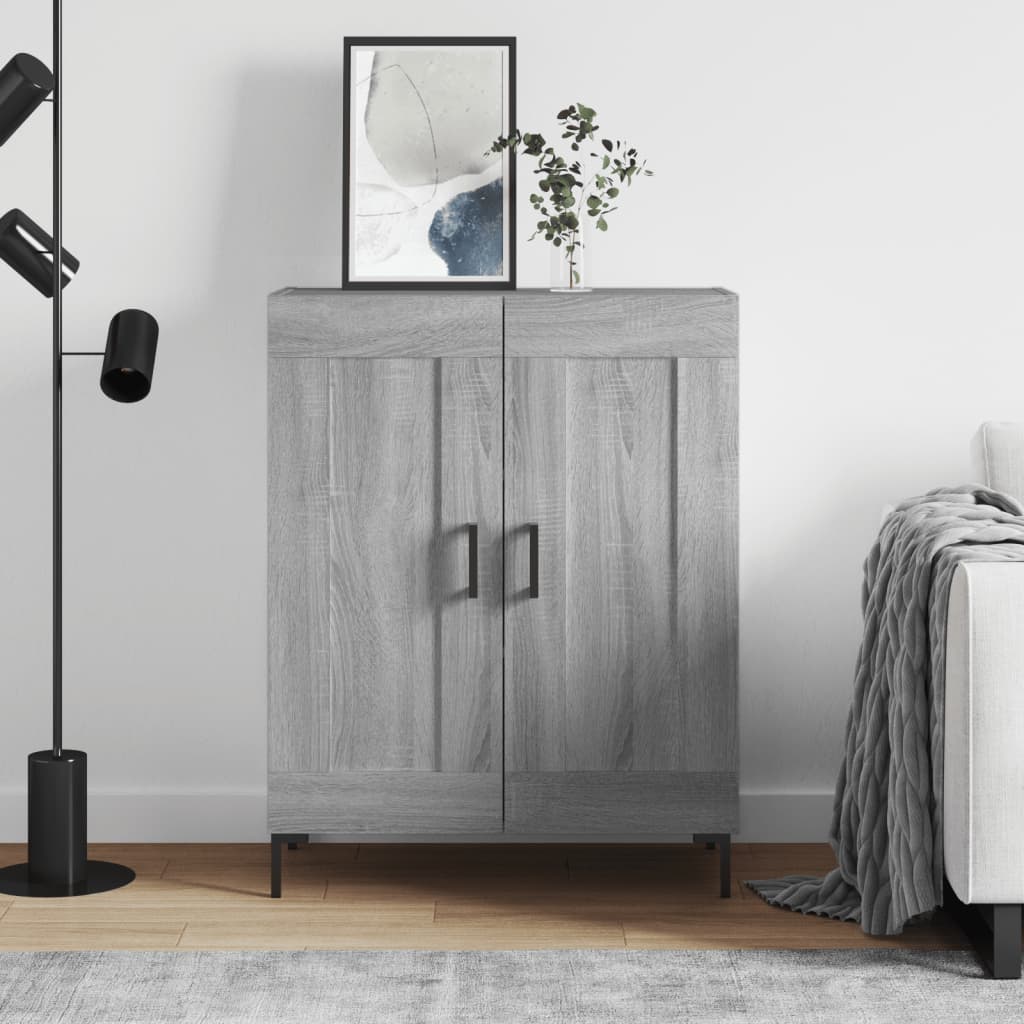 Buffet sonoma gris 69,5x34x90 cm bois d'ingénierie - XIOS