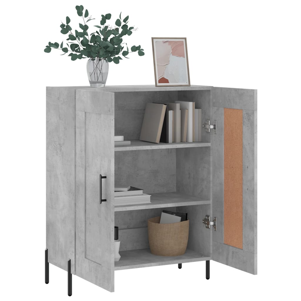 Buffet gris béton 69,5x34x90 cm bois d'ingénierie - XIOS