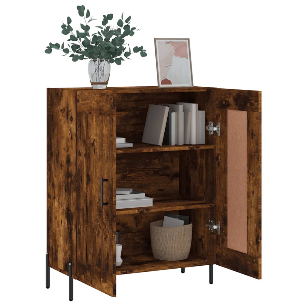 Buffet chêne fumé 69,5x34x90 cm bois d'ingénierie - XIOS