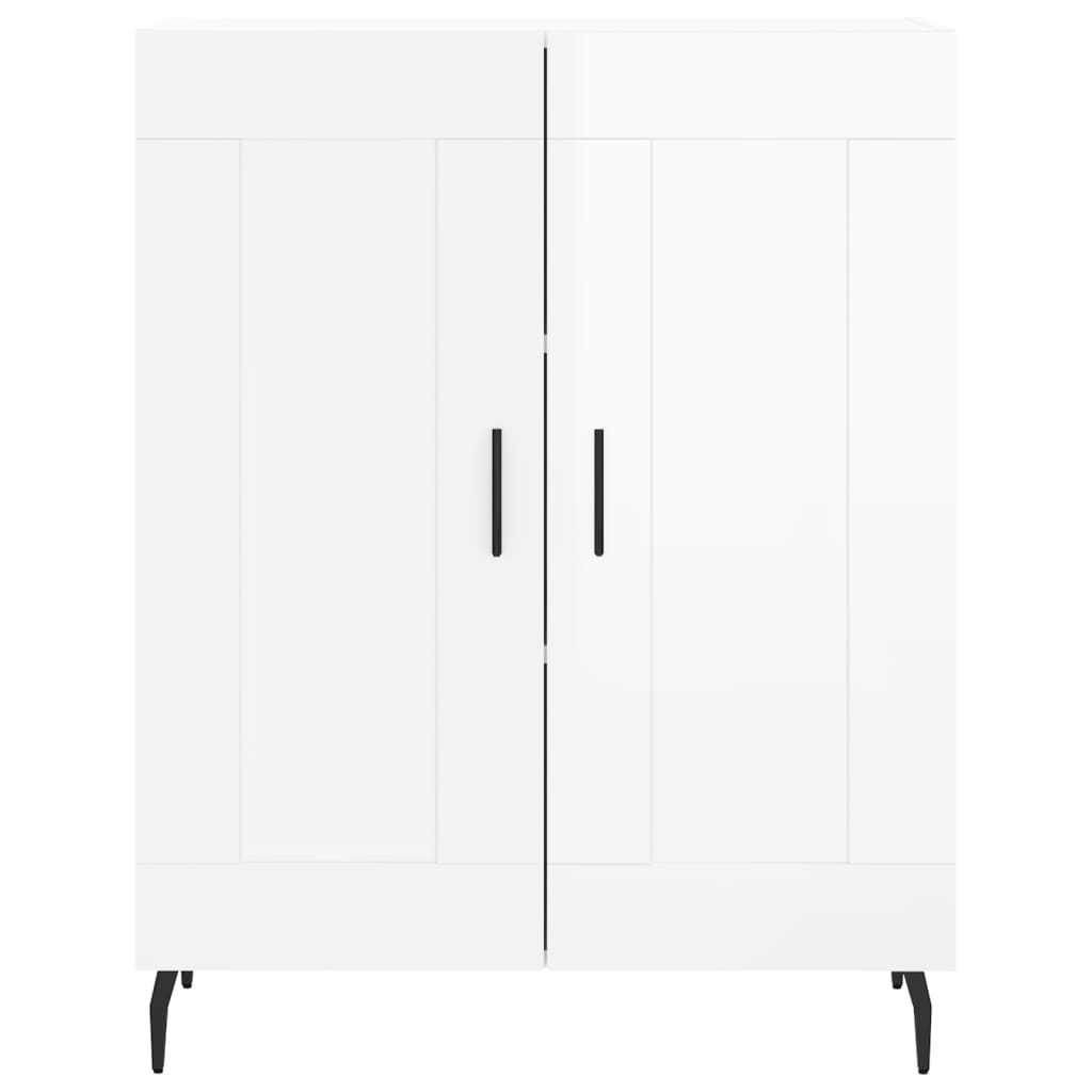 Buffet Blanc brillant 69,5x34x90 cm Bois d'ingénierie - XIOS