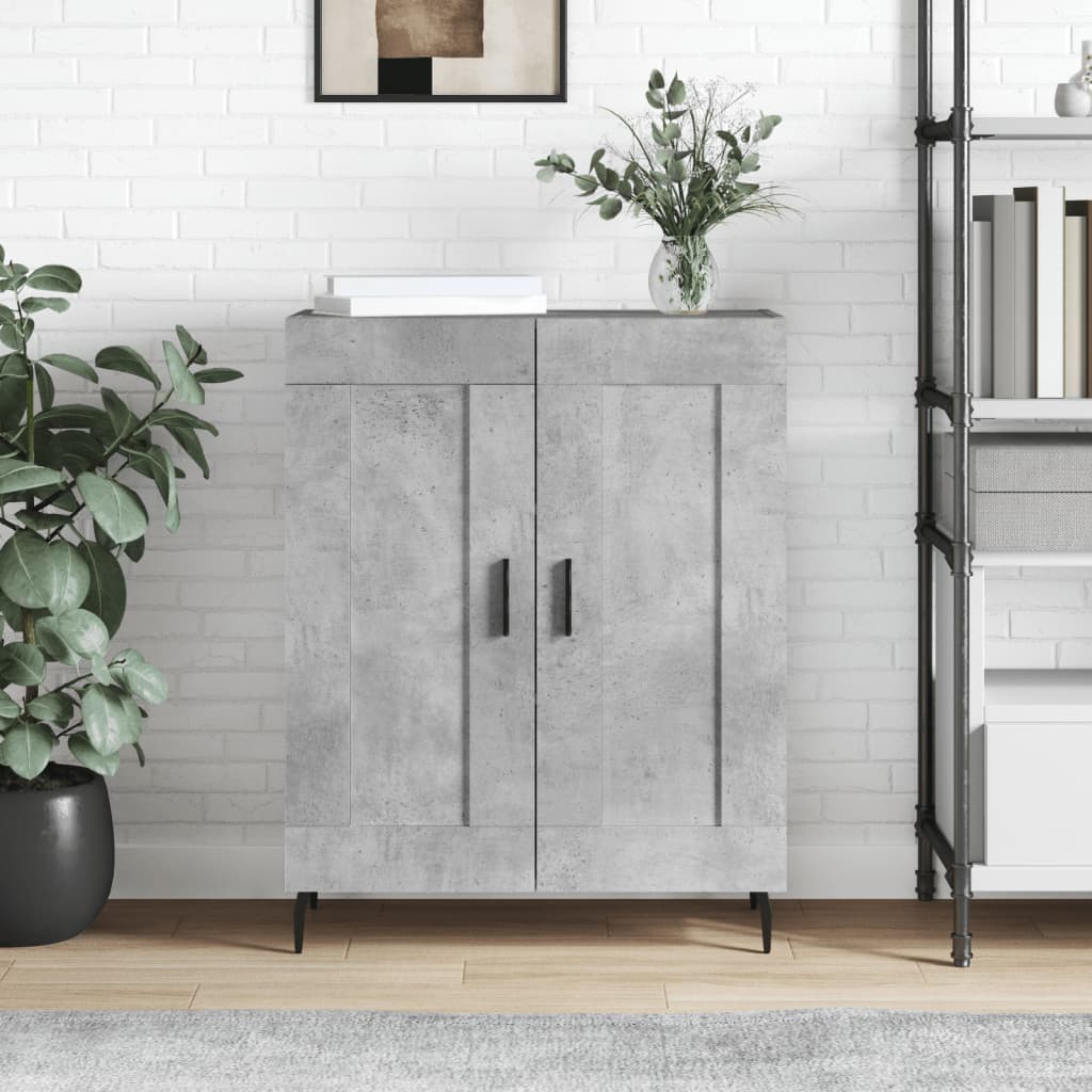 Buffet gris béton 69,5x34x90 cm bois d'ingénierie - XIOS