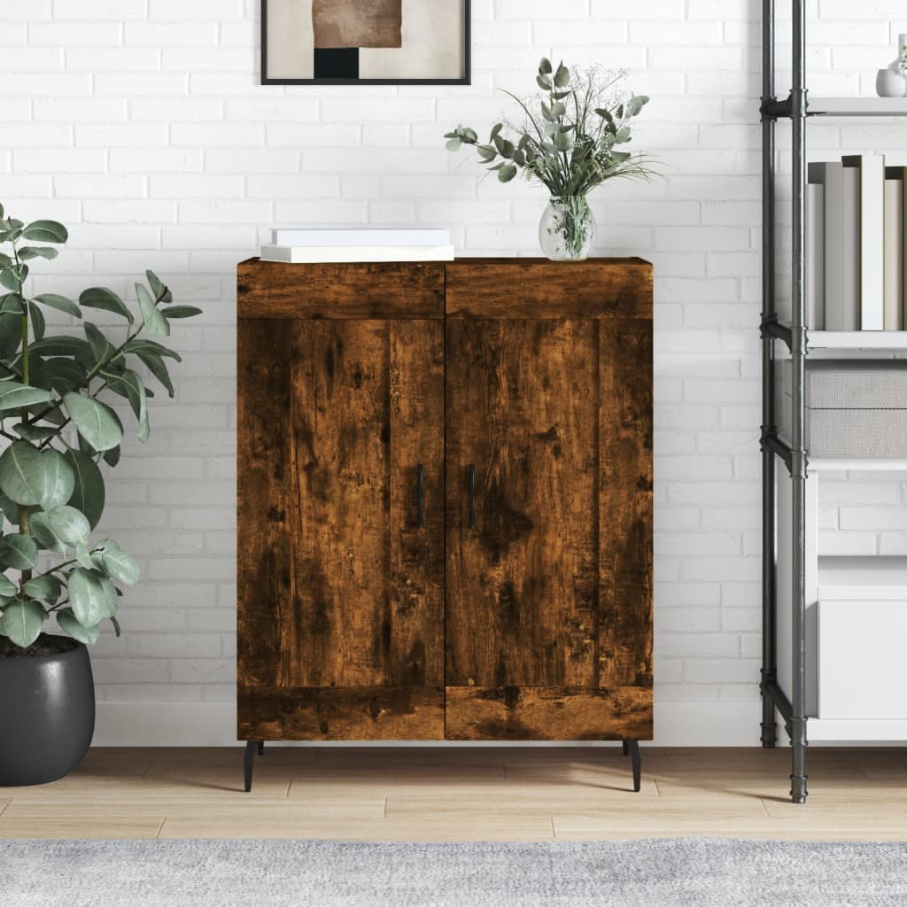 Buffet chêne fumé 69,5x34x90 cm bois d'ingénierie - XIOS
