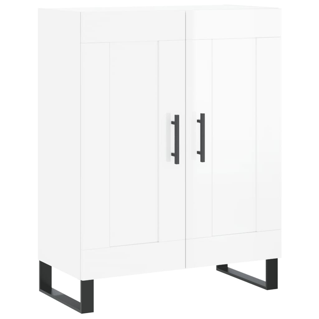 Buffet Blanc brillant 69,5x34x90 cm Bois d'ingénierie - XIOS