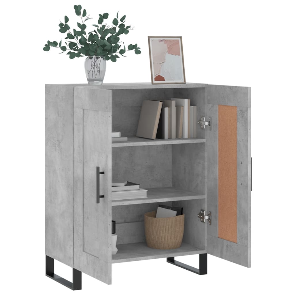 Buffet gris béton 69,5x34x90 cm bois d'ingénierie - XIOS