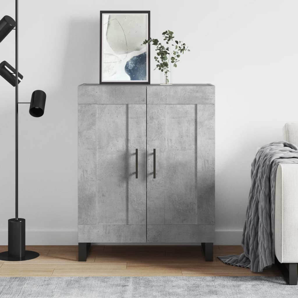 Buffet gris béton 69,5x34x90 cm bois d'ingénierie - XIOS