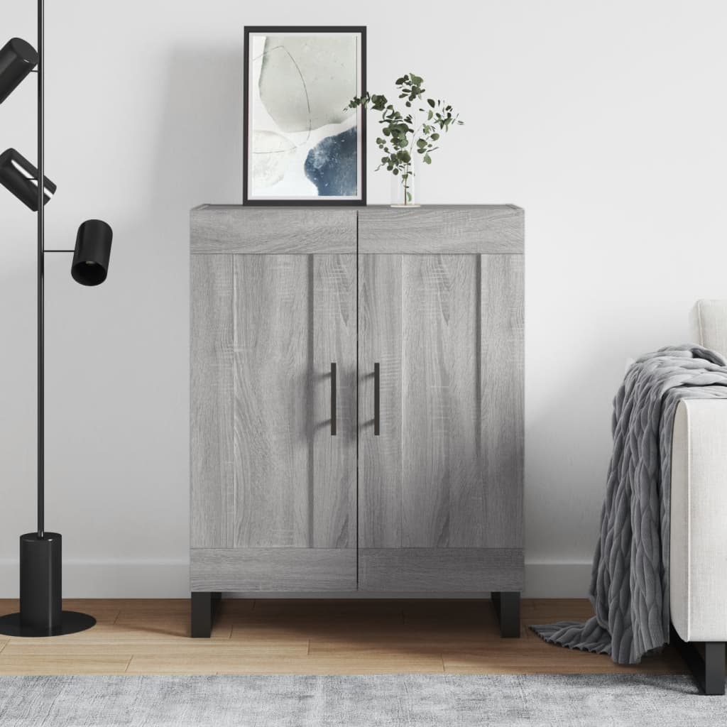 Buffet sonoma gris 69,5x34x90 cm bois d'ingénierie - XIOS