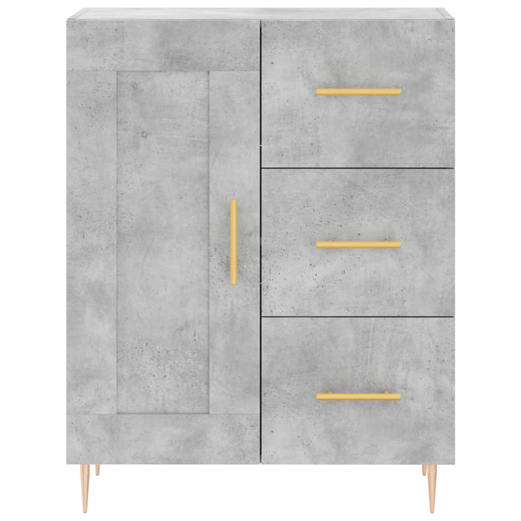 Buffet gris béton 69,5x34x90 cm bois d'ingénierie - XIOS