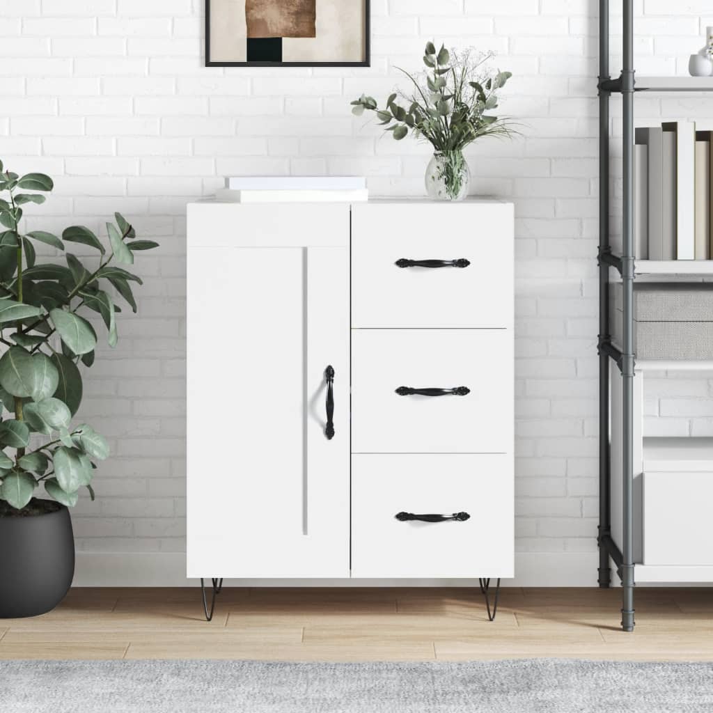 Buffet blanc 69,5x34x90 cm bois d'ingénierie - XIOS
