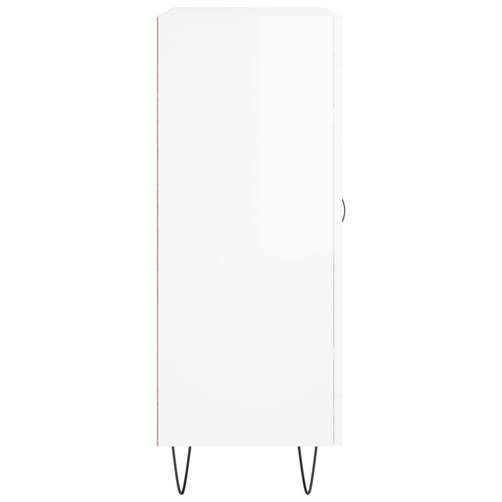 Buffet Blanc brillant 69,5x34x90 cm Bois d'ingénierie - XIOS