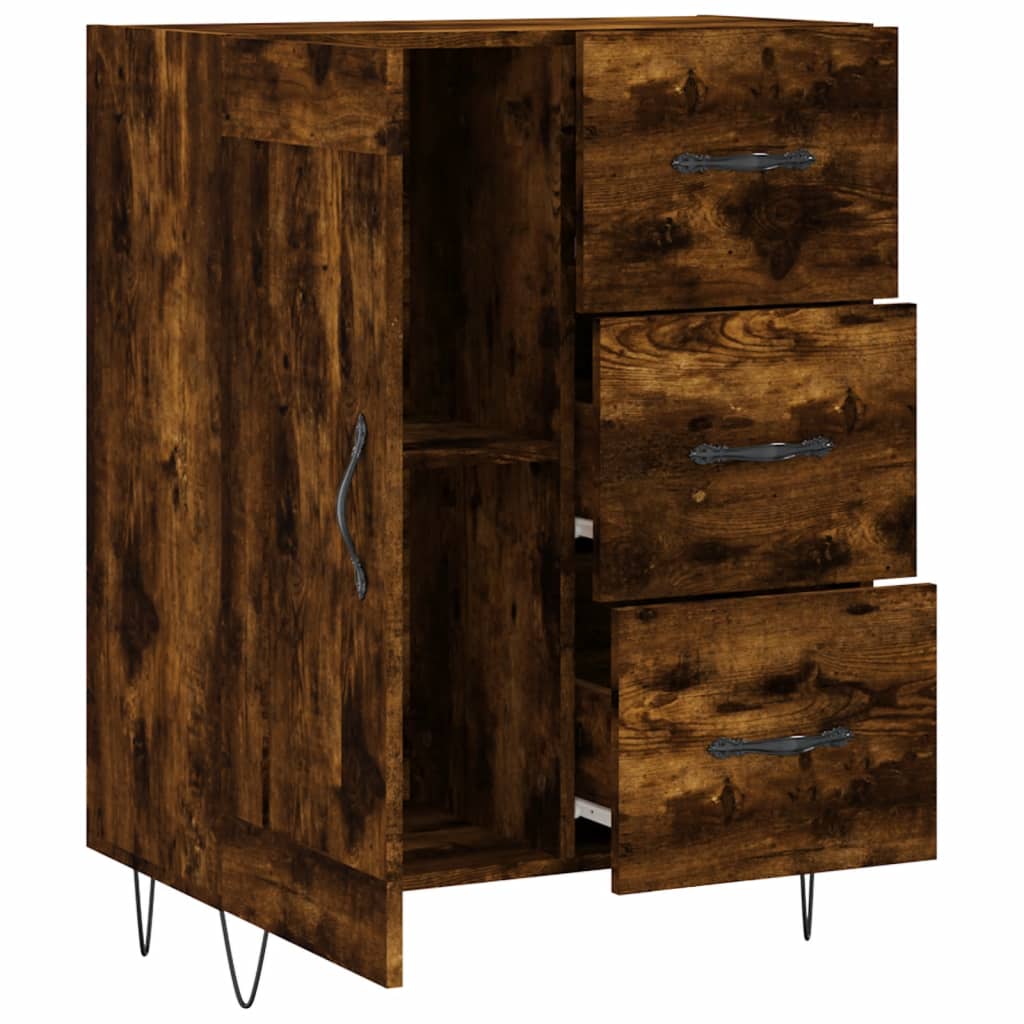 Buffet chêne fumé 69,5x34x90 cm bois d'ingénierie - XIOS