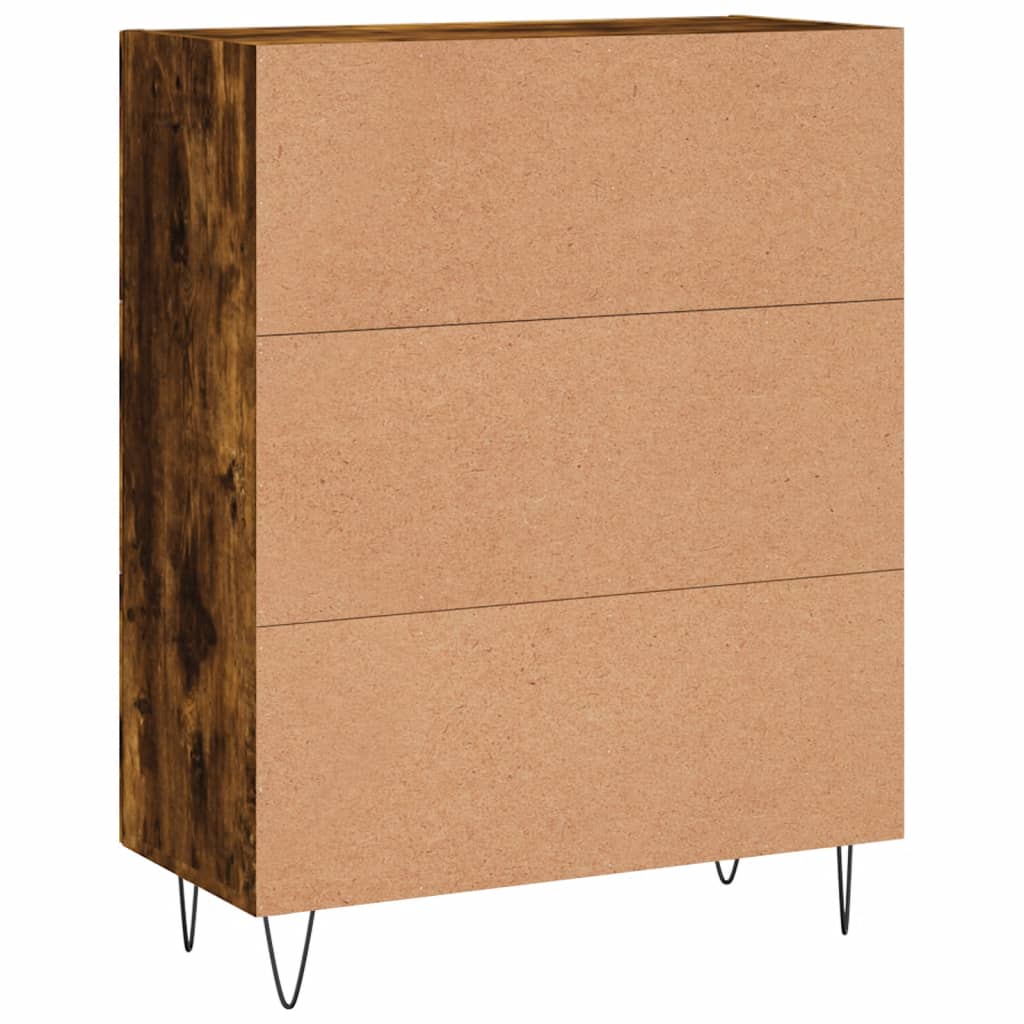 Buffet chêne fumé 69,5x34x90 cm bois d'ingénierie - XIOS