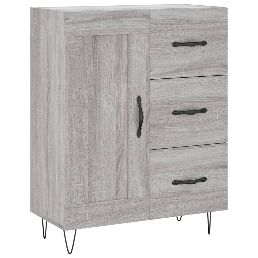 Buffet sonoma gris 69,5x34x90 cm bois d'ingénierie - XIOS