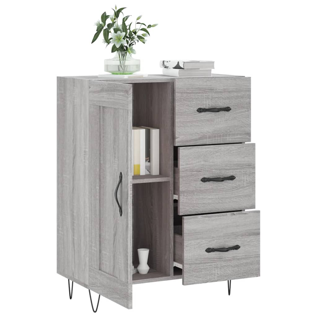 Buffet sonoma gris 69,5x34x90 cm bois d'ingénierie - XIOS