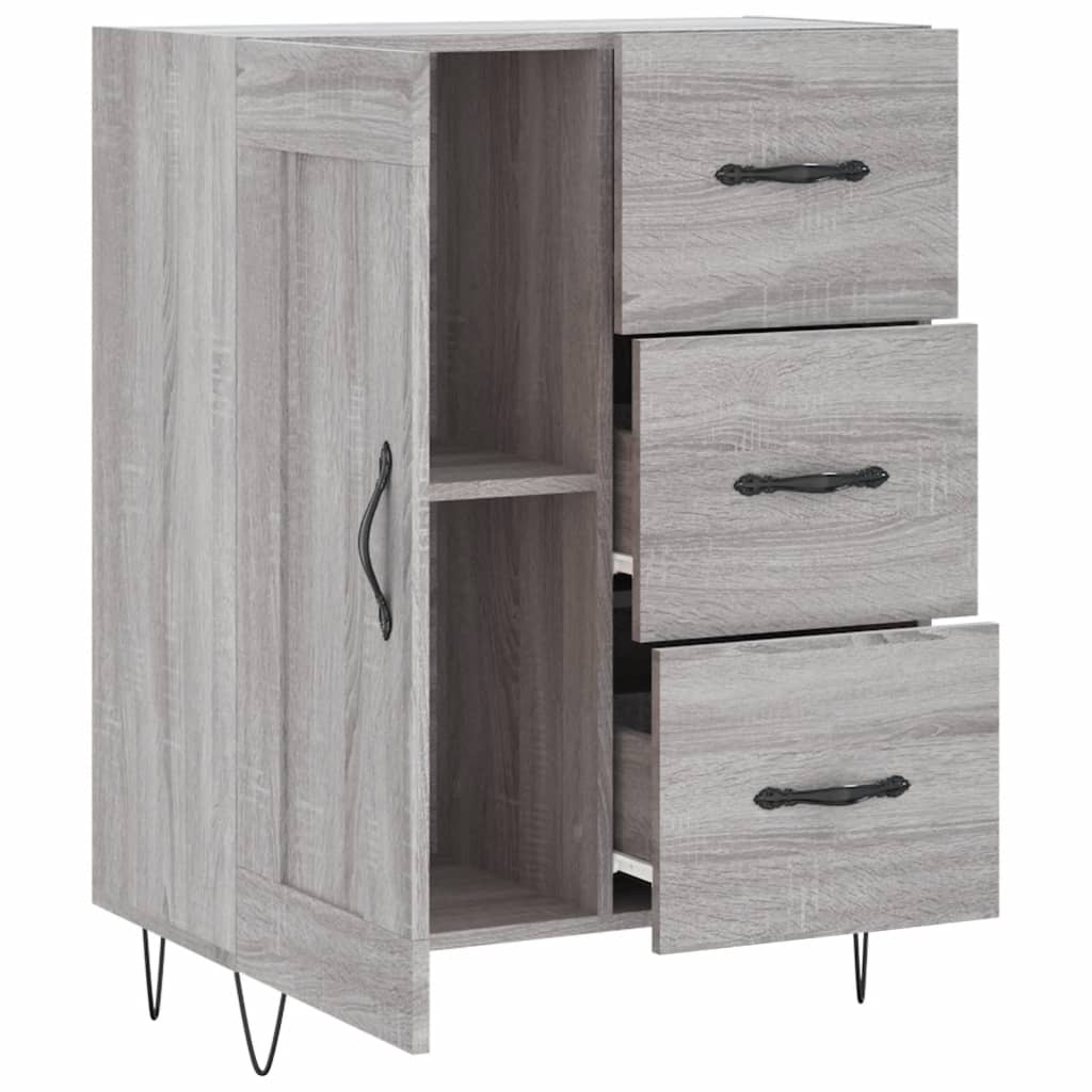 Buffet sonoma gris 69,5x34x90 cm bois d'ingénierie - XIOS