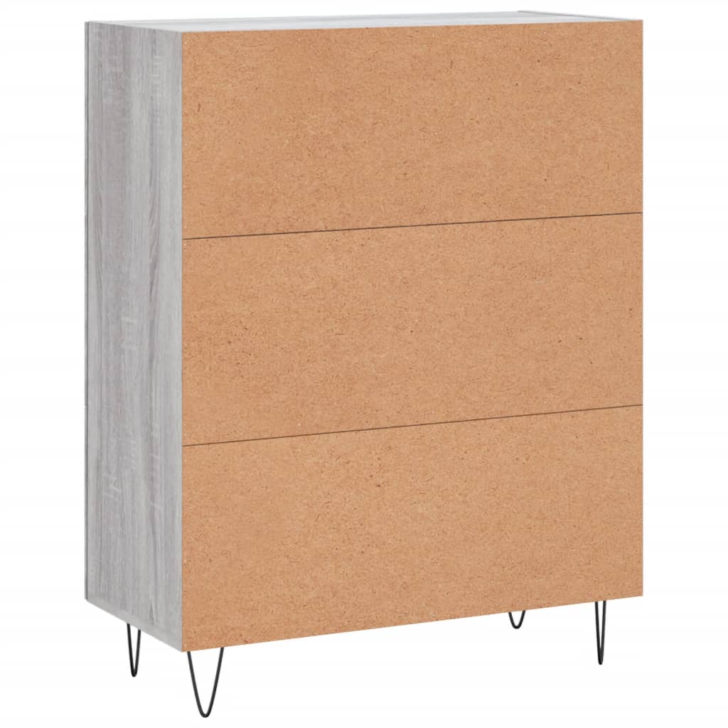 Buffet sonoma gris 69,5x34x90 cm bois d'ingénierie - XIOS