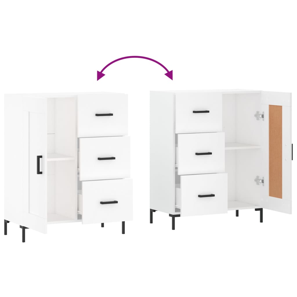 Buffet blanc 69,5x34x90 cm bois d'ingénierie - XIOS