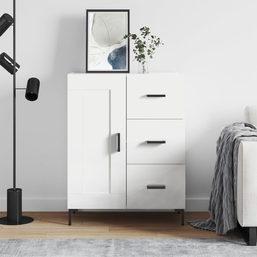 Buffet blanc 69,5x34x90 cm bois d'ingénierie - XIOS