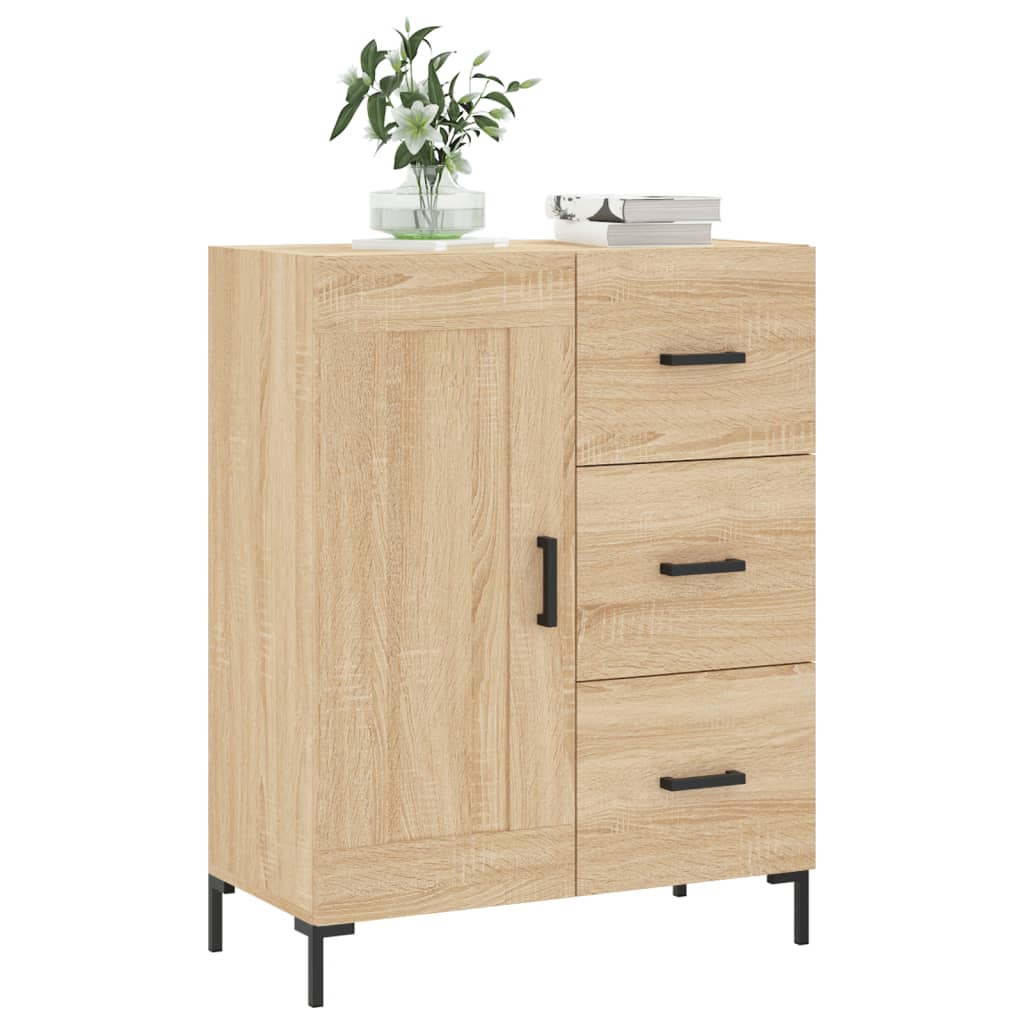 Buffet chêne sonoma 69,5x34x90 cm bois d'ingénierie - XIOS