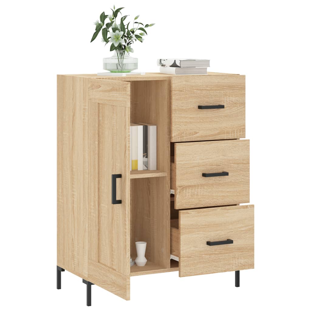 Buffet chêne sonoma 69,5x34x90 cm bois d'ingénierie - XIOS