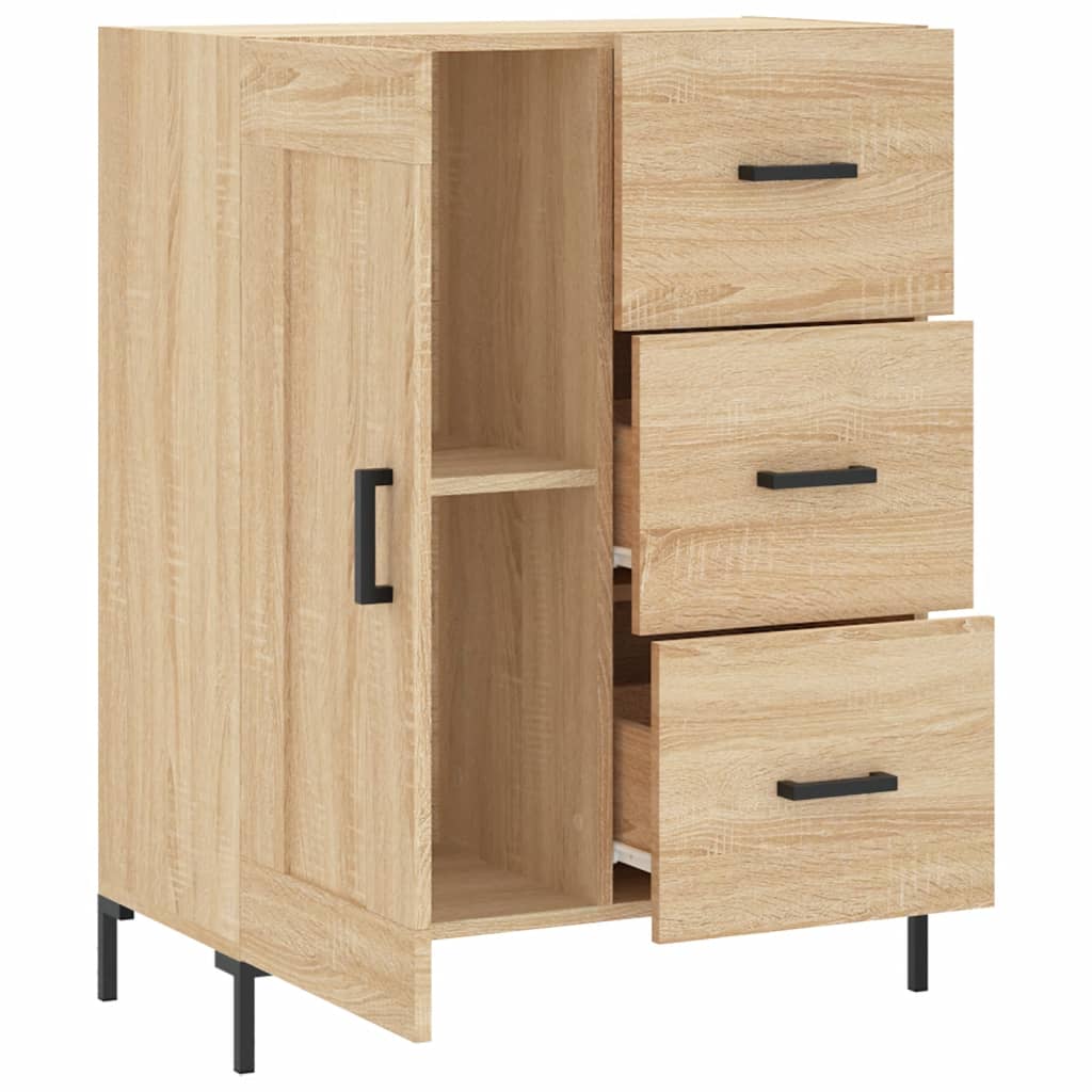 Buffet chêne sonoma 69,5x34x90 cm bois d'ingénierie - XIOS