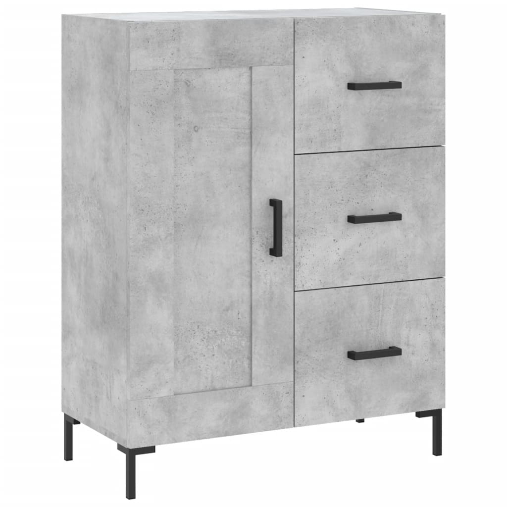Buffet gris béton 69,5x34x90 cm bois d'ingénierie - XIOS
