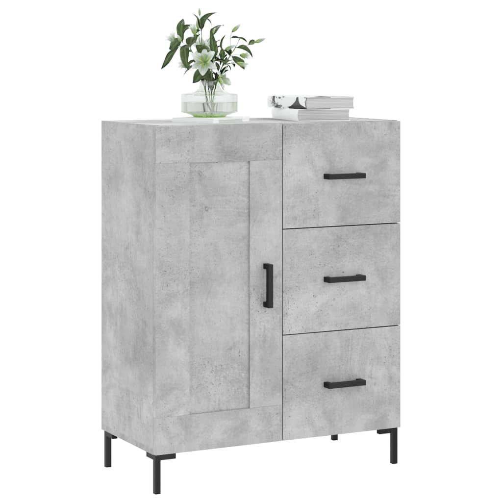 Buffet gris béton 69,5x34x90 cm bois d'ingénierie - XIOS