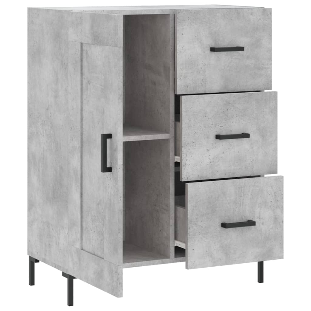 Buffet gris béton 69,5x34x90 cm bois d'ingénierie - XIOS
