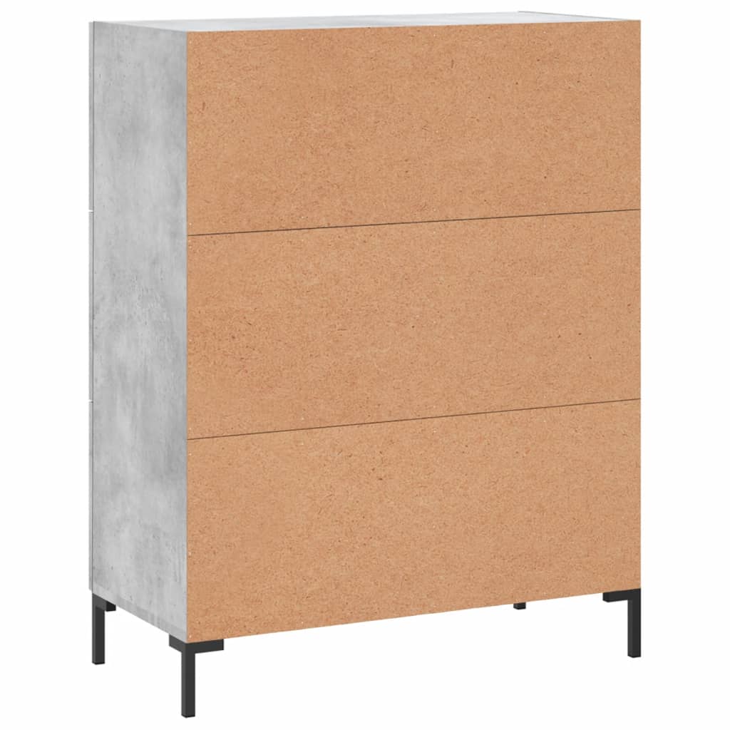 Buffet gris béton 69,5x34x90 cm bois d'ingénierie - XIOS