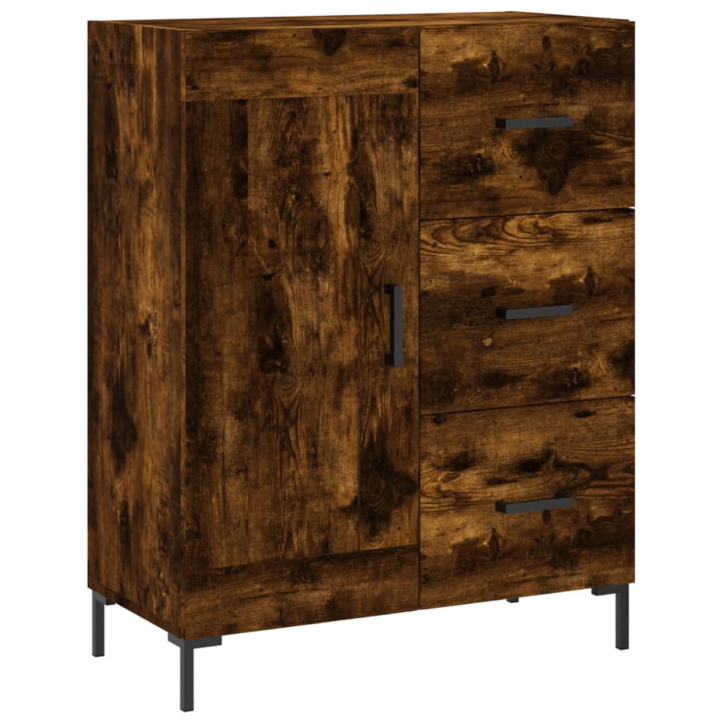 Buffet chêne fumé 69,5x34x90 cm bois d'ingénierie - XIOS